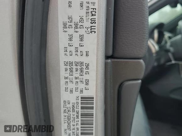 ✅ 2017 Jeep Grand Cherokee Limited • VIN: 1C4RJFBG8HC849207 • Lot: 82300175. Listed on Copart with 105,671 mi. Free auction sales archive from the USA and detailed vehicle history report at DreamBid. Image 13.