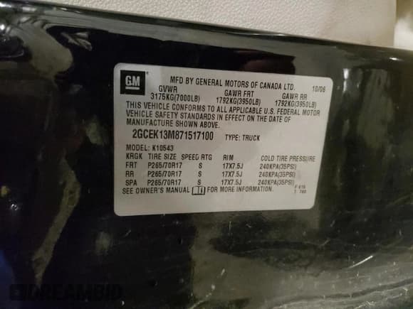 ✅ 2007 Chevrolet Silverado 1500 Work Truck • VIN: 2GCEK13M871517100 • Lot: 41974495. Listed on Copart with 212,747 mi. Free auction sales archive from the USA and detailed vehicle history report at DreamBid. Image 12.