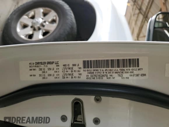 ✅ 2014 Ram 2500 SLT • VIN: 3C6TR5DT0EG309756 • Lot: 51149685. Listed on Copart with 163,472 mi. Free auction sales archive from the USA and detailed vehicle history report at DreamBid. Image 12.