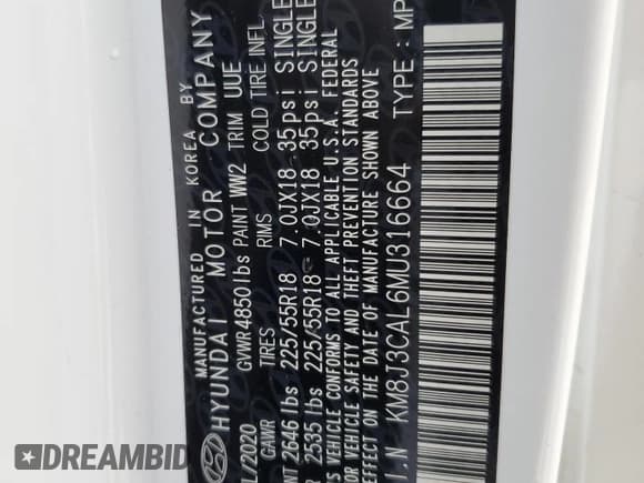 ✅ 2021 Hyundai Tucson Limited • VIN: KM8J3CAL6MU316664 • Lot: 57363635. Listed on Copart with 41,296 mi. Free auction sales archive from the USA and detailed vehicle history report at DreamBid. Image 12.