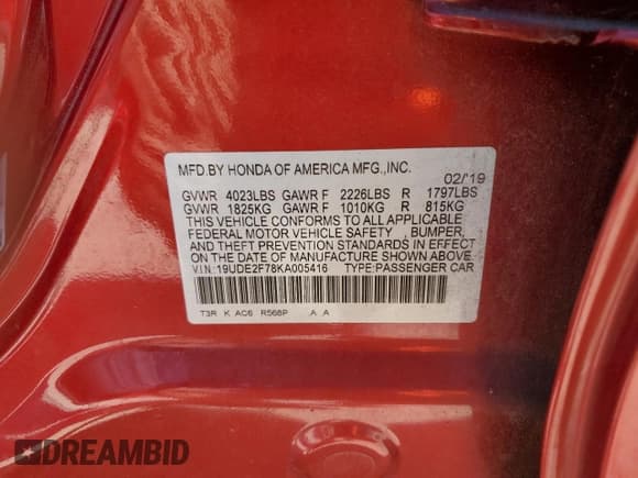 ✅ 2019 Acura ILX Premium • VIN: 19UDE2F78KA005416 • Lot: 91085315. Wystawiony na Copart z przebiegiem 63 969 mil. Bezpłatny archiwum sprzedaży aukcyjnych z USA i szczegółowy raport historii pojazdu na DreamBid. Zdjęcie 13.