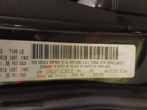 ✅ 2016 Dodge Durango Special Service • VIN: 1C4SDJFT1GC323132 • Lot: 43338768. Wystawiony na IAAI z przebiegiem 137 815 mil. Bezpłatny archiwum sprzedaży aukcyjnych z USA i szczegółowy raport historii pojazdu na DreamBid. Zdjęcie 9.