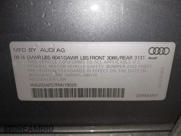 ✅ 2015 Audi A8 4.0T • VIN: WAU32AFD7FN019029 • Lot: 43455517. Wystawiony na IAAI z przebiegiem 91 576 mil. Bezpłatny archiwum sprzedaży aukcyjnych z USA i szczegółowy raport historii pojazdu na DreamBid. Zdjęcie 9.