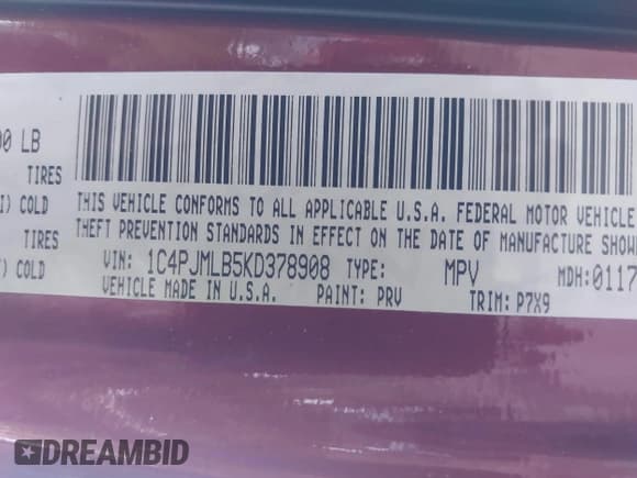 ✅ 2019 Jeep Cherokee Latitude Plus • VIN: 1C4PJMLB5KD378908 • Лот: 43494605. Опубликован ранее на IAAI с пробегом 97 357 миль. Бесплатный доступ к архиву аукционных продаж из США и подробный отчёт об истории автомобиля на DreamBid. Изображение 9.