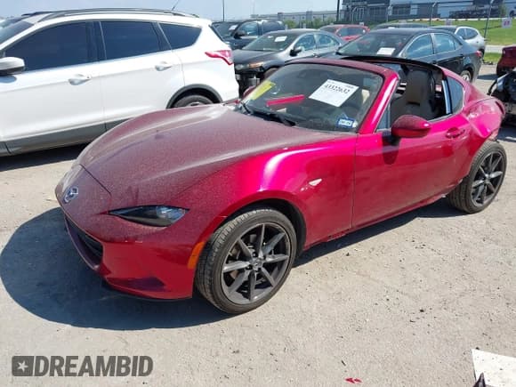 ✅ 2019 Mazda MX-5 Miata Grand Touring • VIN: JM1NDAM75K0307156 • Lot: 43322632. Wystawiony na IAAI z przebiegiem 53 340 mil. Bezpłatny archiwum sprzedaży aukcyjnych z USA i szczegółowy raport historii pojazdu na DreamBid. Zdjęcie 2.