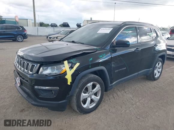 ✅ 2019 Jeep Compass Latitude • VIN: 3C4NJCBB7KT614195 • Lot: 43429260. Wystawiony na IAAI z przebiegiem 133 313 mil. Bezpłatny archiwum sprzedaży aukcyjnych z USA i szczegółowy raport historii pojazdu na DreamBid. Zdjęcie 2.