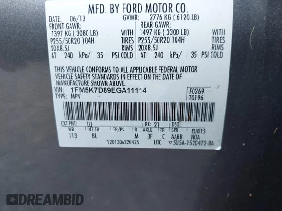 ✅ 2014 Ford Explorer XLT • VIN: 1FM5K7D89EGA11114 • Lot: 43616521. Wystawiony na IAAI z przebiegiem 182 203 mil. Bezpłatny archiwum sprzedaży aukcyjnych z USA i szczegółowy raport historii pojazdu na DreamBid. Zdjęcie 9.