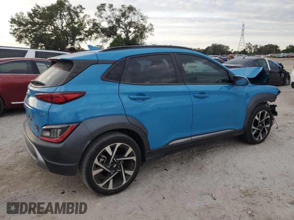 ✅ 2022 Hyundai Kona Limited • VIN: KM8K53A34NU775062 • Лот: 76203924. Опубликован ранее на Copart с пробегом 15 396 миль. Бесплатный доступ к архиву аукционных продаж из США и подробный отчёт об истории автомобиля на DreamBid. Изображение 3.