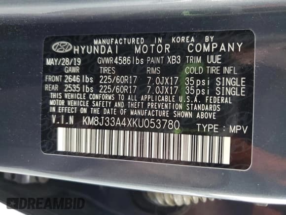 ✅ 2019 Hyundai Tucson Value • VIN: KM8J33A4XKU053780 • Лот: 82344105. Опубликован ранее на Copart с пробегом 90 477 миль. Бесплатный доступ к архиву аукционных продаж из США и подробный отчёт об истории автомобиля на DreamBid. Изображение 14.