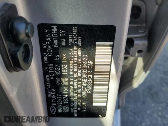 ✅ 2017 Hyundai Accent SE • VIN: KMHCT4AE9HU296920 • Лот: 71635904. Опубликован ранее на Copart с пробегом 167 957 миль. Бесплатный доступ к архиву аукционных продаж из США и подробный отчёт об истории автомобиля на DreamBid. Изображение 14.