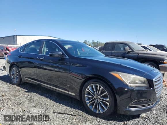 2015 Hyundai Genesis 3.8L z VIN KMHGN4JE1FU049612, wystawiony jako Copart lot #75484654 z przebiegiem 164 650 mil mil oraz Szkoda całkowita • Salvage title. Historia ofert i sprzedaży dostępna na DreamBid. Obrazek 4.