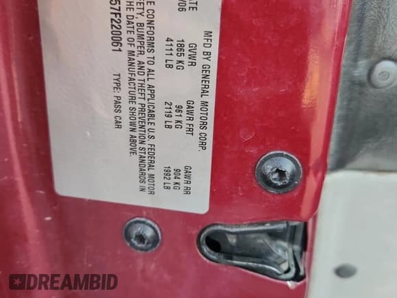 ✅ 2007 Chevrolet Malibu 1LT • VIN: 1G1ZT58F57F220061 • Lot: 82599515. Listed on Copart with Not provided. Free auction sales archive from the USA and detailed vehicle history report at DreamBid. Image 12.