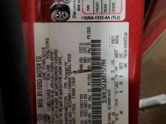 ✅ 2011 Lincoln MKZ • VIN: 3LNHL2GC6BR757294 • Lot: 82481365. Listed on Copart with 64,833 mi. Free auction sales archive from the USA and detailed vehicle history report at DreamBid. Image 13.