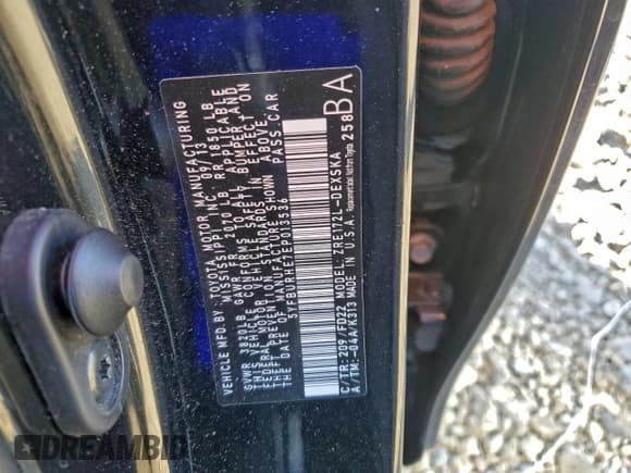 ✅ 2014 Toyota Corolla S Plus • VIN: 5YFBURHE7EP013536 • Лот: 94121795. Опубликован ранее на Copart с пробегом 125 440 миль. Бесплатный доступ к архиву аукционных продаж из США и подробный отчёт об истории автомобиля на DreamBid. Изображение 12.