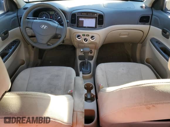 2007 Hyundai Accent GLS with VIN KMHCN46C37U127752, listed as a Copart auction lot 76196714 with 186,581 mi miles and Salvage title. Bid and sale history available at DreamBid. Image 8.