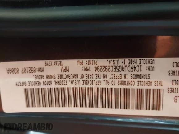 ✅ 2014 Dodge Durango SXT • VIN: 1C4RDJAG5EC292294 • Лот: 43484306. Опубликован ранее на IAAI с пробегом 207 626 миль. Бесплатный доступ к архиву аукционных продаж из США и подробный отчёт об истории автомобиля на DreamBid. Изображение 9.