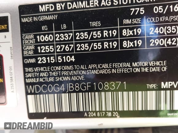 ✅ 2016 Mercedes-Benz GLC 300 • VIN: WDC0G4JB8GF108371 • Lot: 43674498. Listed on IAAI with 83,939 mi. Free auction sales archive from the USA and detailed vehicle history report at DreamBid. Image 9.