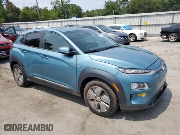 2020 Hyundai Kona Ultimate with VIN KM8K53AG3LU060676, listed as a Copart auction lot 59107695 with 58,426 mi miles and Salvage title. Bid and sale history available at DreamBid. Image 4.