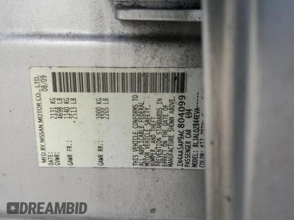 ✅ 2010 Nissan Maxima SV • VIN: 1N4AA5AP9AC804099 • Лот: 85119035. Опубликован ранее на Copart с пробегом 100 067 миль. Бесплатный доступ к архиву аукционных продаж из США и подробный отчёт об истории автомобиля на DreamBid. Изображение 12.