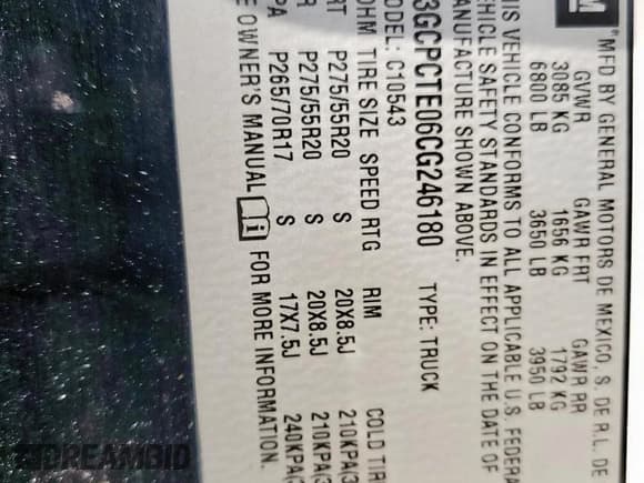 ✅ 2012 Chevrolet Silverado 1500 LTZ • VIN: 3GCPCTE06CG246180 • Lot: 64645955. Wystawiony na Copart z przebiegiem 230 166 mil. Bezpłatny archiwum sprzedaży aukcyjnych z USA i szczegółowy raport historii pojazdu na DreamBid. Zdjęcie 12.