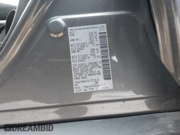 ✅ 2018 Nissan Rogue SV • VIN: 5N1AT2MV1JC721243 • Лот: 43557815. Опубликован ранее на IAAI с пробегом 45 705 миль. Бесплатный доступ к архиву аукционных продаж из США и подробный отчёт об истории автомобиля на DreamBid. Изображение 9.