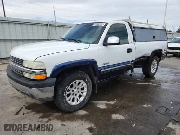 1999 Chevrolet Silverado 1500 LS z VIN 1GCEK14T8XZ194390, wystawiony jako Copart lot #81482005 z przebiegiem 187 383 mil mil oraz Szkoda całkowita • Salvage title. Historia ofert i sprzedaży dostępna na DreamBid. Obrazek 1.