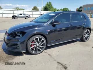 ✅ 2020 Volkswagen Golf GTI S • VIN: 3VW5T7AU1LM016049 • Лот: 62197785. Опубликован ранее на Copart с пробегом 28 827 миль. Бесплатный доступ к архиву аукционных продаж из США и подробный отчёт об истории автомобиля на DreamBid. Изображение 1.