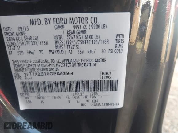 ✅ 2016 Ford F-250 XLT • VIN: 1FT7X2BT0GEA93564 • Lot: 43728958. Listed on IAAI with 153,047 mi. Free auction sales archive from the USA and detailed vehicle history report at DreamBid. Image 9.