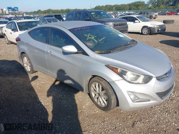 ✅ 2015 Hyundai Elantra SE • VIN: KMHDH4AE7FU357135 • Lot: 43274226. Listed on IAAI with Not provided. Free auction sales archive from the USA and detailed vehicle history report at DreamBid. Image 1.