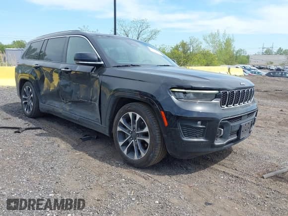 ✅ 2022 Jeep Grand Cherokee Overland • VIN: 1C4RJKDG5N8527094 • Lot: 42124423. Listed on IAAI with 104,920 mi. Free auction sales archive from the USA and detailed vehicle history report at DreamBid. Image 1.