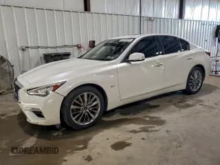 ✅ 2018 Infiniti Q50 Luxe • VIN: JN1EV7ARXJM444982 • Lot: 94516305. Listed on Copart with 52,778 mi. Free auction sales archive from the USA and detailed vehicle history report at DreamBid. Image 1.