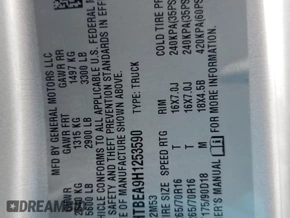 ✅ 2017 Chevrolet Colorado 4WD Work Truck • VIN: 1GCHTBEA9H1253590 • Лот: 53166275. Опубликован ранее на Copart с пробегом 191 302 миль. Бесплатный доступ к архиву аукционных продаж из США и подробный отчёт об истории автомобиля на DreamBid. Изображение 12.