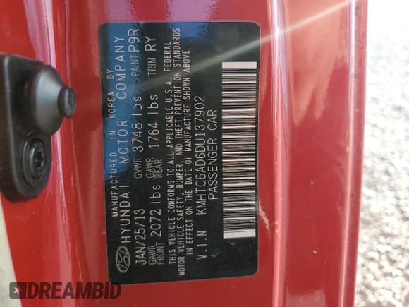 ✅ 2013 Hyundai Veloster w/Gray Int • VIN: KMHTC6AD6DU137902 • Lot: 75244644. Wystawiony na Copart z przebiegiem 100 794 mil. Bezpłatny archiwum sprzedaży aukcyjnych z USA i szczegółowy raport historii pojazdu na DreamBid. Zdjęcie 14.