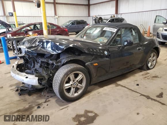 ✅ 2002 BMW Z3 2.5 • VIN: 4USCN33492LK52131 • Лот: 52716425. Опубликован ранее на Copart с пробегом 96 843 миль. Бесплатный доступ к архиву аукционных продаж из США и подробный отчёт об истории автомобиля на DreamBid. Изображение 1.