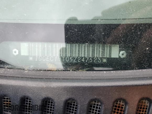 ✅ 2005 Chevrolet Silverado 1500 LT • VIN: 1GCEC19T05Z247523 • Лот: 57869975. Опубликован ранее на Copart с пробегом 190 211 миль. Бесплатный доступ к архиву аукционных продаж из США и подробный отчёт об истории автомобиля на DreamBid. Изображение 12.