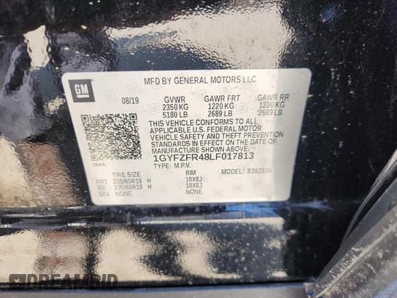 ✅ 2020 Cadillac XT4 AWD Sport • VIN: 1GYFZFR48LF017813 • Lot: 61940945. Wystawiony na Copart z przebiegiem 34 846 mil. Bezpłatny archiwum sprzedaży aukcyjnych z USA i szczegółowy raport historii pojazdu na DreamBid. Zdjęcie 13.