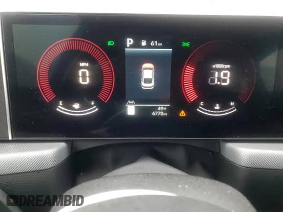 2025 Hyundai Sonata SEL with VIN KMHL64JA6SA502773, listed as a Copart auction lot 90327405 with 6,770 mi miles and Salvage title. Bid and sale history available at DreamBid. Image 9.