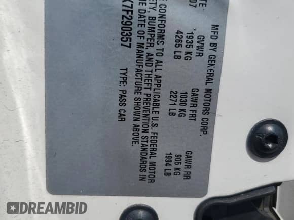 2007 Chevrolet Malibu LS z VIN 1G1ZS58NX7F290357, wystawiony jako Copart lot #70698405 z przebiegiem 190 124 mil mil oraz Szkoda całkowita • Salvage title. Historia ofert i sprzedaży dostępna na DreamBid. Obrazek 12.