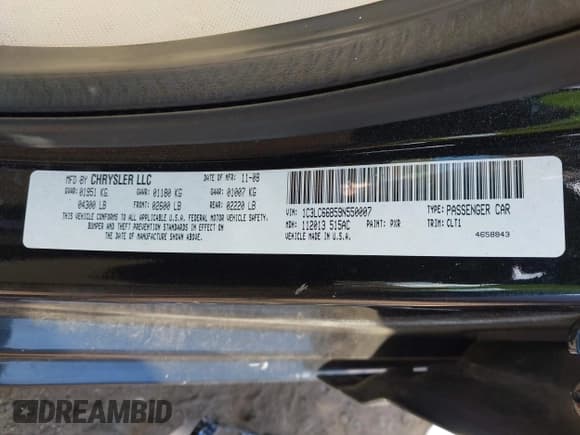 ✅ 2009 Chrysler Sebring • VIN: 1C3LC66B59N550007 • Лот: 42948513. Опубликован ранее на IAAI с пробегом 133 589 миль. Бесплатный доступ к архиву аукционных продаж из США и подробный отчёт об истории автомобиля на DreamBid. Изображение 9.