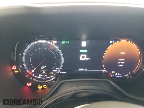 ✅ 2024 Dodge Hornet R/T • VIN: ZACPDFCW3R3A30467 • Lot: 56575535. Listed on Copart with 14,861 mi. Free auction sales archive from the USA and detailed vehicle history report at DreamBid. Image 9.