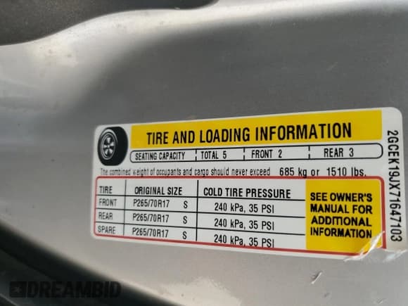 ✅ 2007 Chevrolet Silverado 1500 LTZ • VIN: 2GCEK19JX71647103 • Lot: 72085764. Listed on Copart with 238,432 mi. Free auction sales archive from the USA and detailed vehicle history report at DreamBid. Image 12.