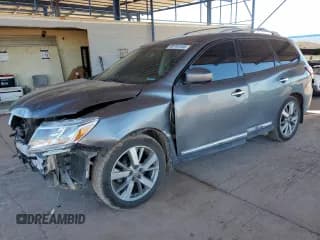✅ 2015 Nissan Pathfinder Platinum • VIN: 5N1AR2MNXFC698177 • Лот: 90744155. Опубликован ранее на Copart с пробегом 162 847 миль. Бесплатный доступ к архиву аукционных продаж из США и подробный отчёт об истории автомобиля на DreamBid. Изображение 1.