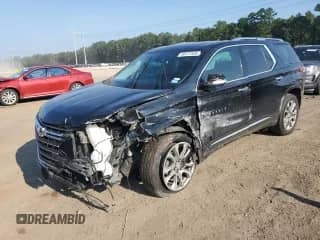 2020 Chevrolet Traverse Premier z VIN 1GNERKKW5LJ285213, wystawiony jako Copart lot #68121535 z przebiegiem 78 295 mil mil oraz Szkoda całkowita • Salvage title. Historia ofert i sprzedaży dostępna na DreamBid. Obrazek 1.