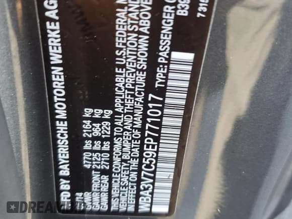 ✅ 2014 BMW 4 Series 428i • VIN: WBA3V7C59EP771017 • Лот: 91023185. Опубликован ранее на Copart с пробегом 28 792 миль. Бесплатный доступ к архиву аукционных продаж из США и подробный отчёт об истории автомобиля на DreamBid. Изображение 12.