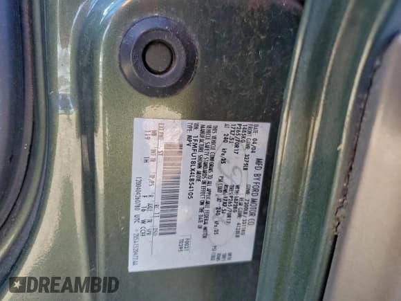 ✅ 2004 Ford Expedition Eddie Bauer • VIN: 1FMFU18LX4LB54105 • Лот: 94102135. Опубликован ранее на Copart с пробегом 144 727 миль. Бесплатный доступ к архиву аукционных продаж из США и подробный отчёт об истории автомобиля на DreamBid. Изображение 13.