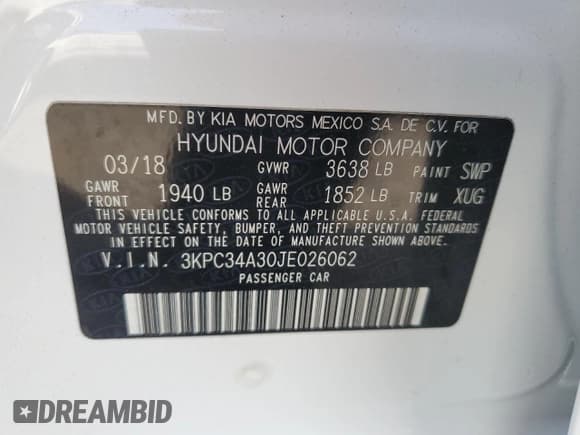 ✅ 2018 Hyundai Accent Limited • VIN: 3KPC34A30JE026062 • Лот: 78673014. Опубликован ранее на Copart с пробегом 139 789 миль. Бесплатный доступ к архиву аукционных продаж из США и подробный отчёт об истории автомобиля на DreamBid. Изображение 12.