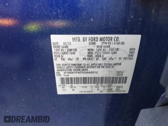 ✅ 2013 Ford Explorer Limited • VIN: 1FM5K7F87DGA62512 • Lot: 42436850. Wystawiony na IAAI z przebiegiem 172 359 mil. Bezpłatny archiwum sprzedaży aukcyjnych z USA i szczegółowy raport historii pojazdu na DreamBid. Zdjęcie 9.