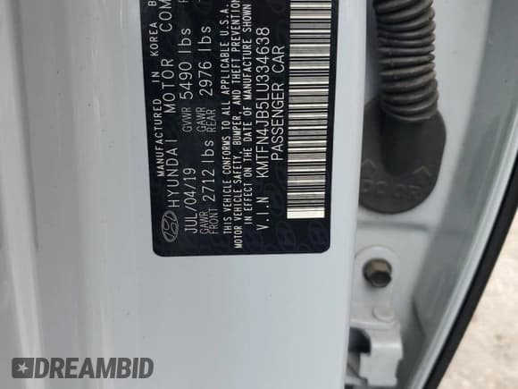 ✅ 2020 Genesis G80 Sport • VIN: KMTFN4JB5LU334638 • Lot: 85529724. Listed on Copart with 89,612 mi. Free auction sales archive from the USA and detailed vehicle history report at DreamBid. Image 12.