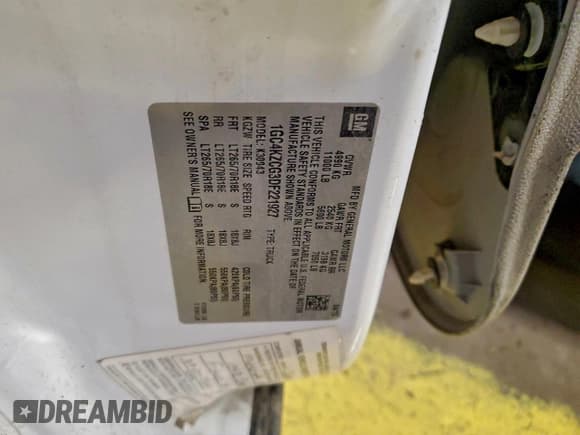 ✅ 2013 Chevrolet Silverado 3500HD Work Truck • VIN: 1GC4KZCG3DF221927 • Лот: 93399055. Опубликован ранее на Copart с пробегом 131 531 миль. Бесплатный доступ к архиву аукционных продаж из США и подробный отчёт об истории автомобиля на DreamBid. Изображение 12.