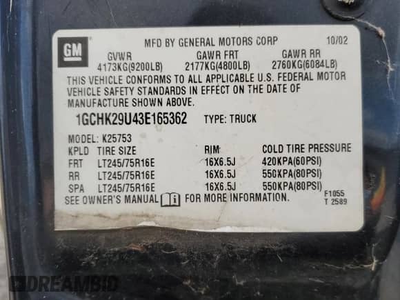 2003 Chevrolet Silverado 2500HD LT with VIN 1GCHK29U43E165362, listed as a Copart auction lot 91079525 with 244,782 mi miles and Clean title. Bid and sale history available at DreamBid. Image 12.